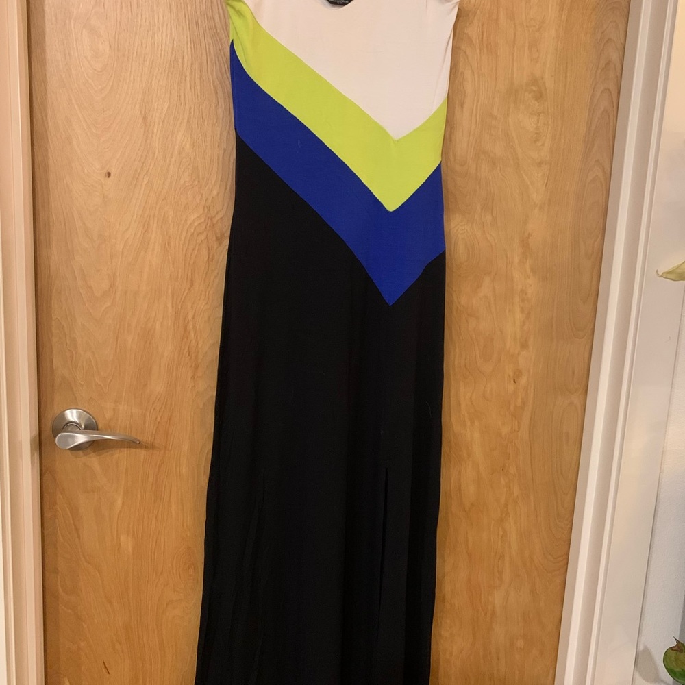 1 Bebe long dress, form fitting & 1 desigual short dress.